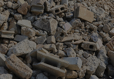 コンクリートガラの収集・処理・リサイクルを表す画像